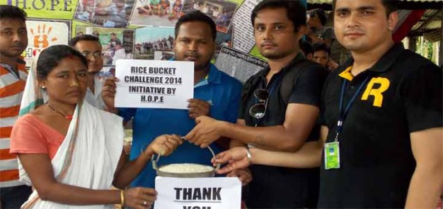 hope ngo rice bucket challenge flood relief